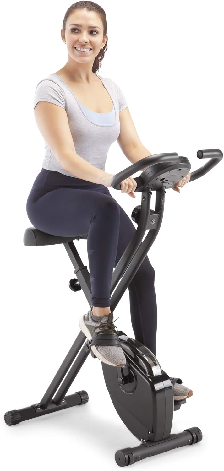 Foldable Upright Exercise Bike with Adjustable Resistance U252