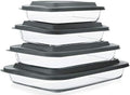 8-Piece Glass Baking Dish Set with Plastic Lids A8181