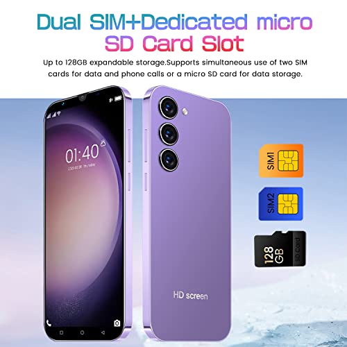 Blue 5.0 Inch Android 9.0 Dual SIM Dual Camera Quad Core 16GB Mobile Phone B8024