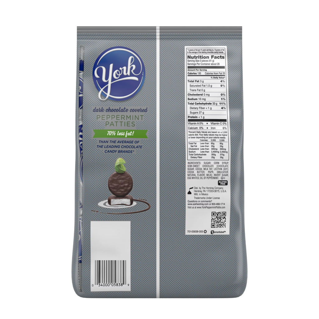 Peppermint Patties Dark Chocolate Candy, 40 Oz J432