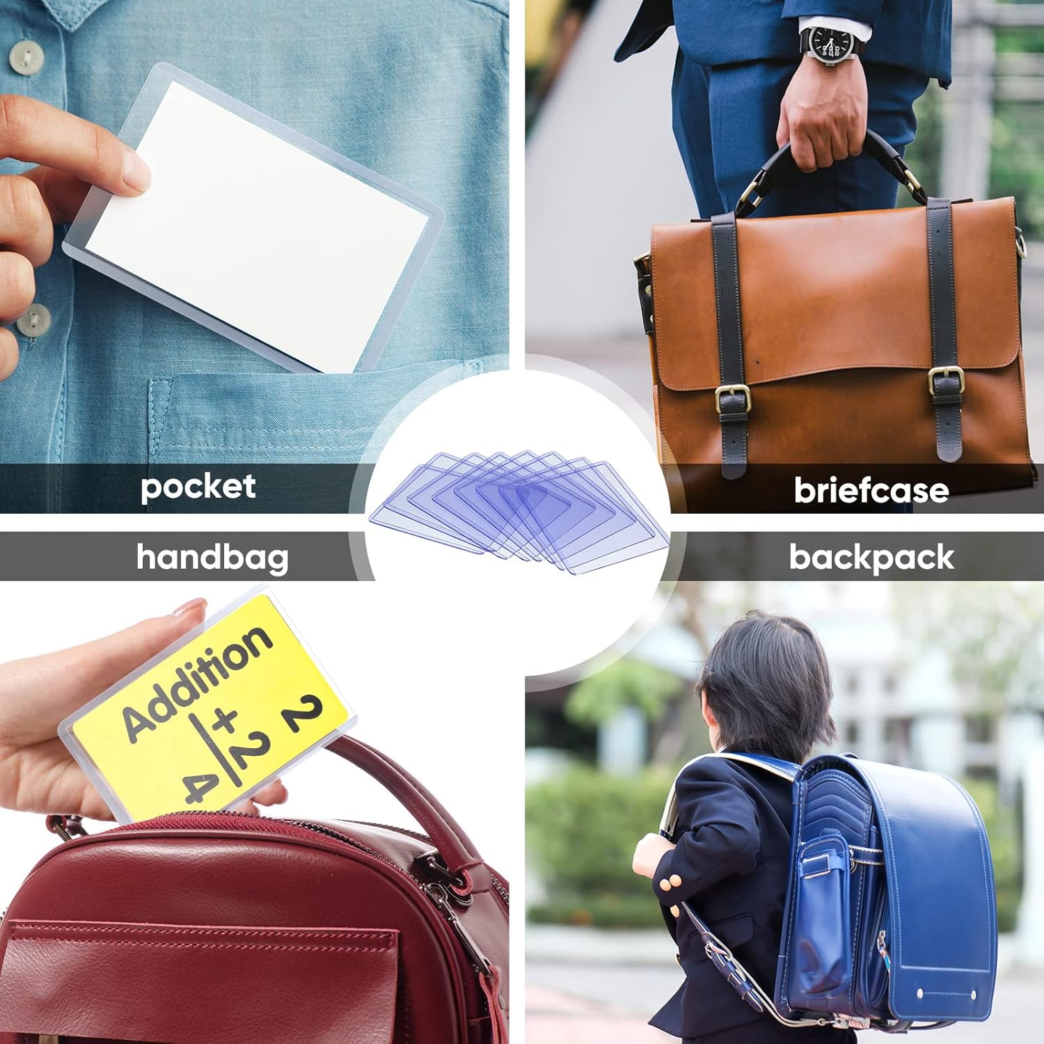 400 Pieces Clear 3 x 4 Inches Hard Plastic Card Protector Card Holder H50092