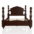 Solid Wood California King Bed in Brown E62823