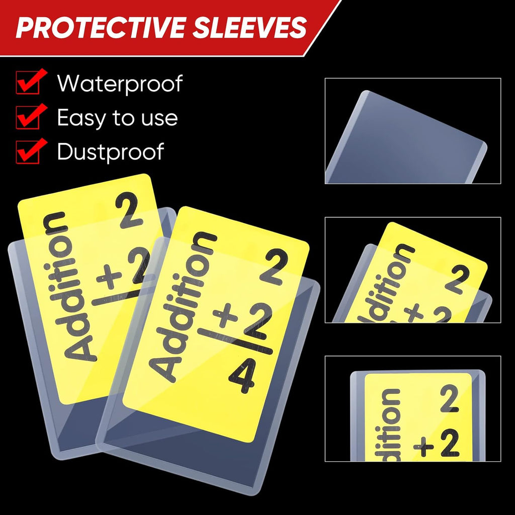 400 Pieces Clear 3 x 4 Inches Hard Plastic Card Protector Card Holder H50092