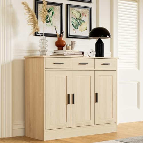 Oak Buffet Cabinet with 3 Drawers & 3 Doors I72167