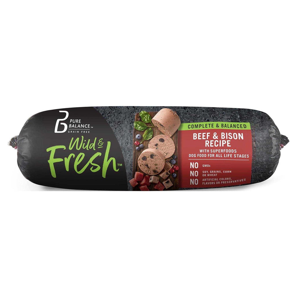 Beef & Bison Recipe Rolled Chub Dog Food P379320