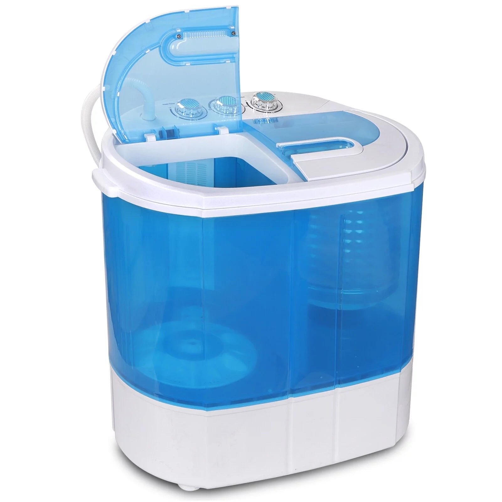 Compact Lightweight Twin Tub Washing Machine 6lbs Washer 4lbs Dryer X52532