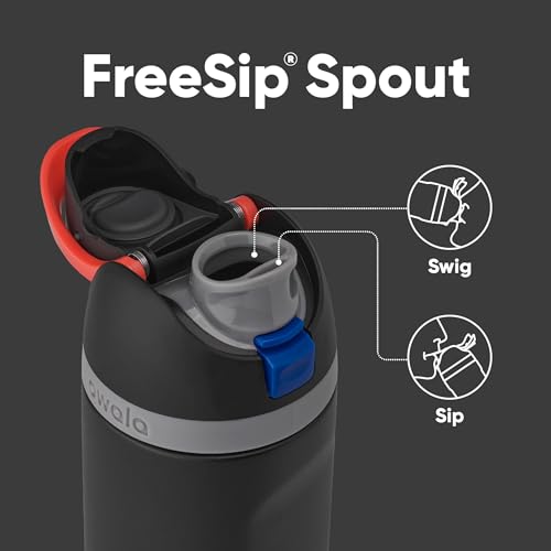 24 oz Insulated Stainless Steel Water Bottle with Straw D730