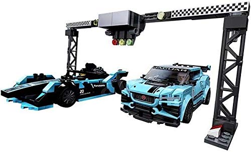 LEGO Speed Champions Formula E Panasonic Jaguar Racing Gen2 car and Jaguar I-PACE eTROPHY 76898 Building Kit (564 Pieces), Multicolor M948