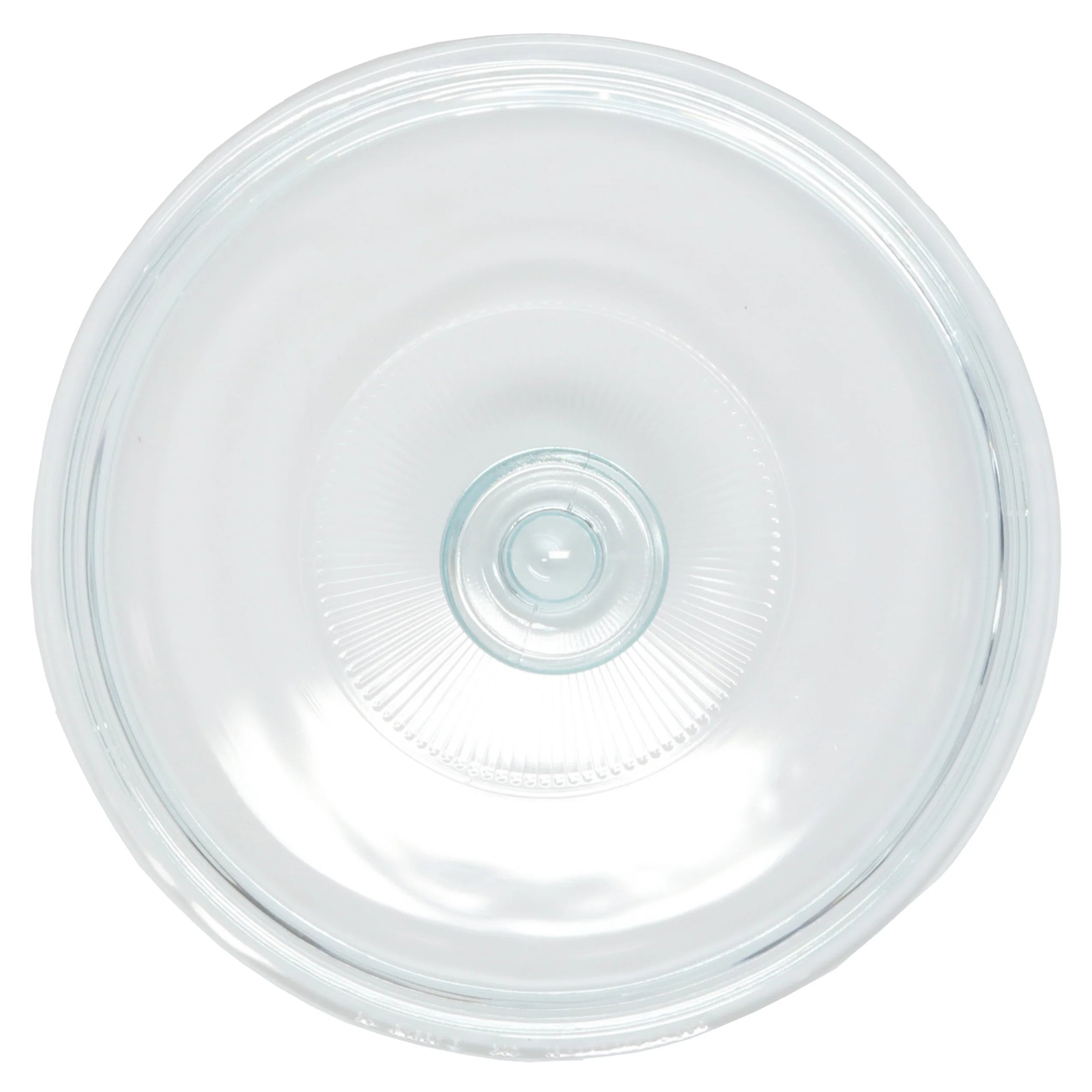 2.5qt French White Clear Fluted Round Glass Lid (4-Pack) R68518