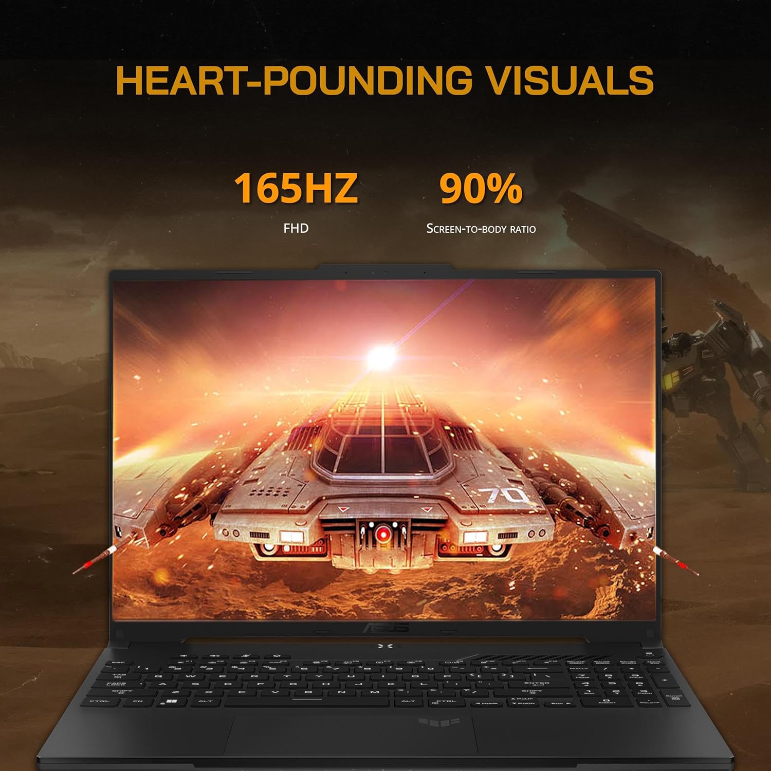 16'' FHD 165Hz Gaming Laptop, AMD Ryzen 7, Radeon RX7600S, 16GB DDR5 RAM, 512GB PCIe SSD, Black, Win 11 Pro N50191