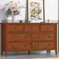 White 7 Drawer Solid Wood Dresser C9627