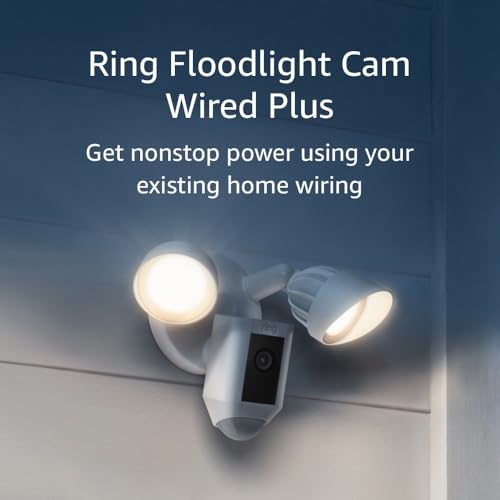 White Floodlight Cam with motion-activated 1080p HD video Y5903