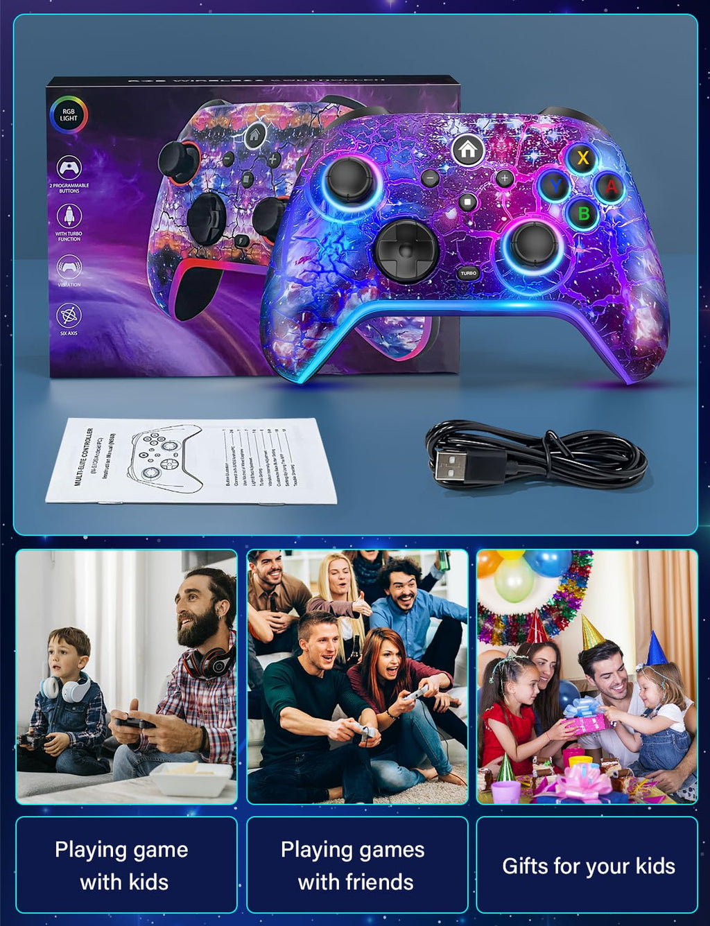 Wireless Switch Pro Controller with 1200mAh Rechargeable Battery P24998