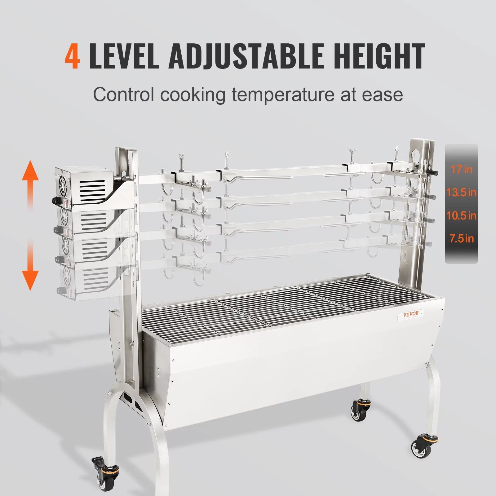 50W 90lbs Rotisserie BBQ Grill T360018