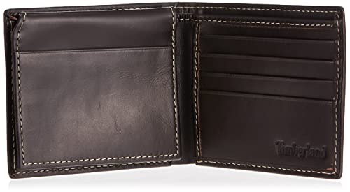 Black Leather Wallet with Attached Flip Pocket B25425