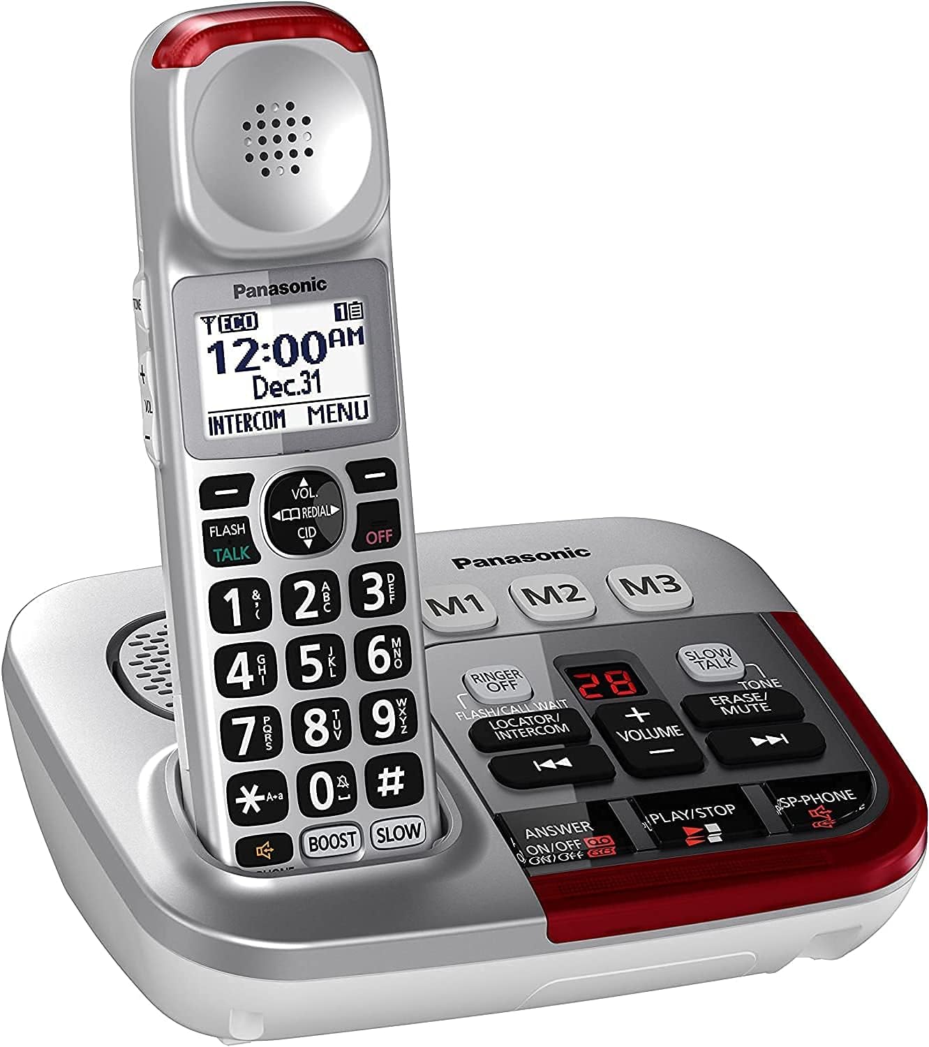 Amplified Cordless Phone-2 Handset with Slow Talk Control O504203