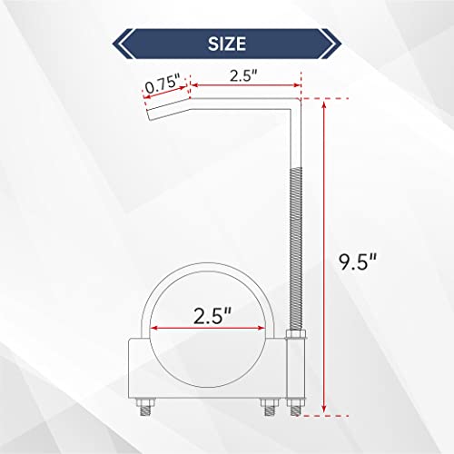2.25''/2.5''/3''/4'' Inch Universal U Bolt Clamp On Exhaust Hanger T325