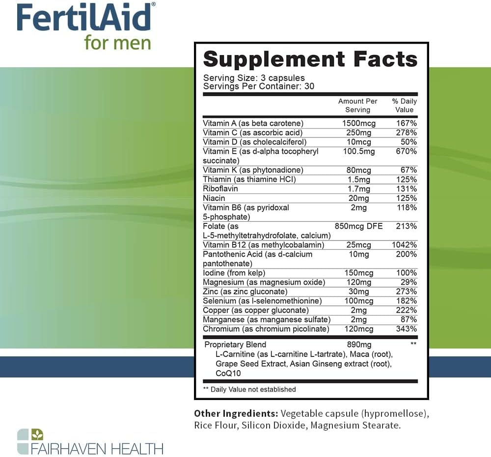 Male Fertility Stack with Maca, Ashwagandha, CoQ10, Zinc K51892