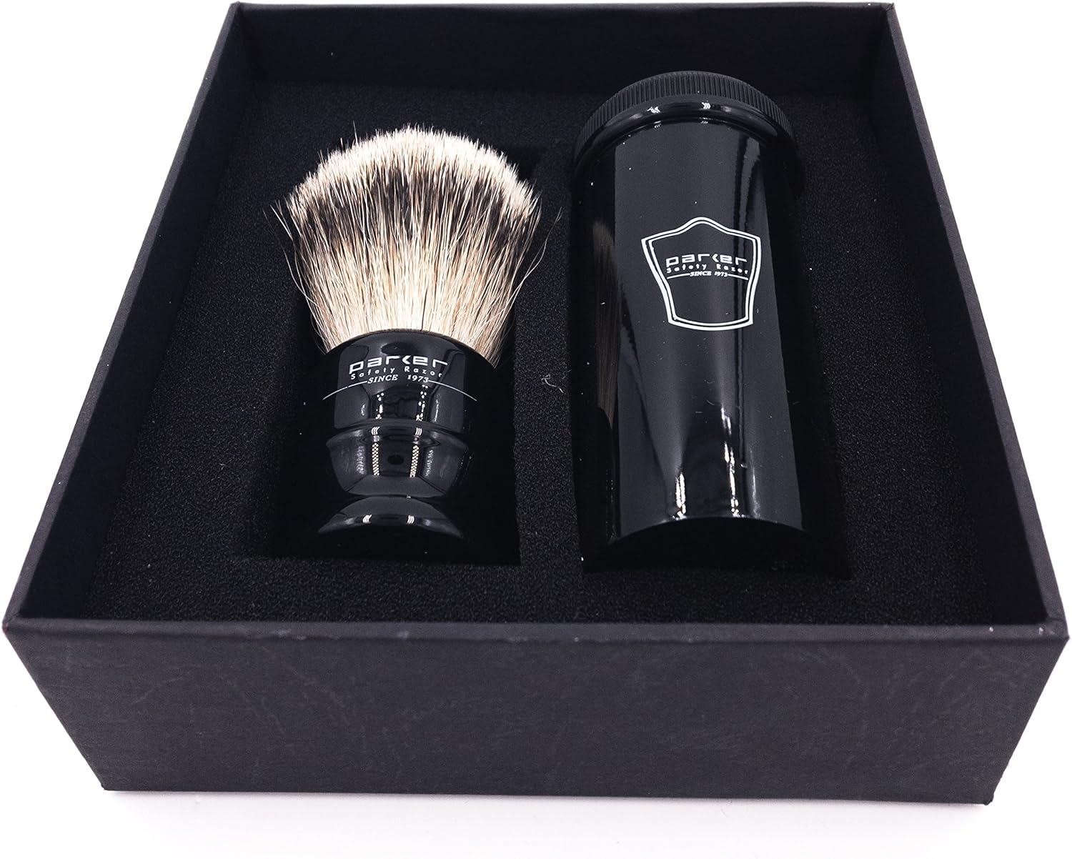100% Silvertip Travel Shave Brush with Case, Black S914153