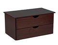 Black 2-Drawer Solid Wood Chest J599