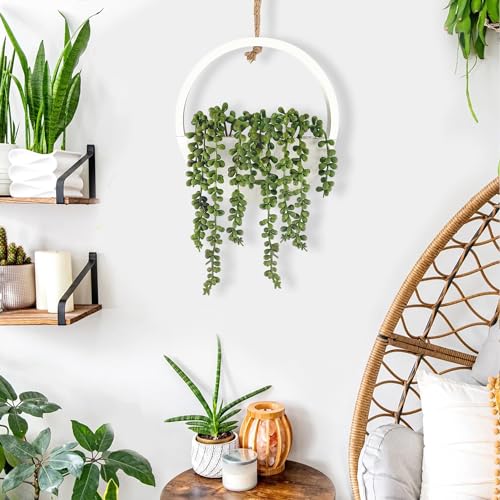 2 Pcs Artificial Hanging Succulents Plants in Pot with Lanyard Z906