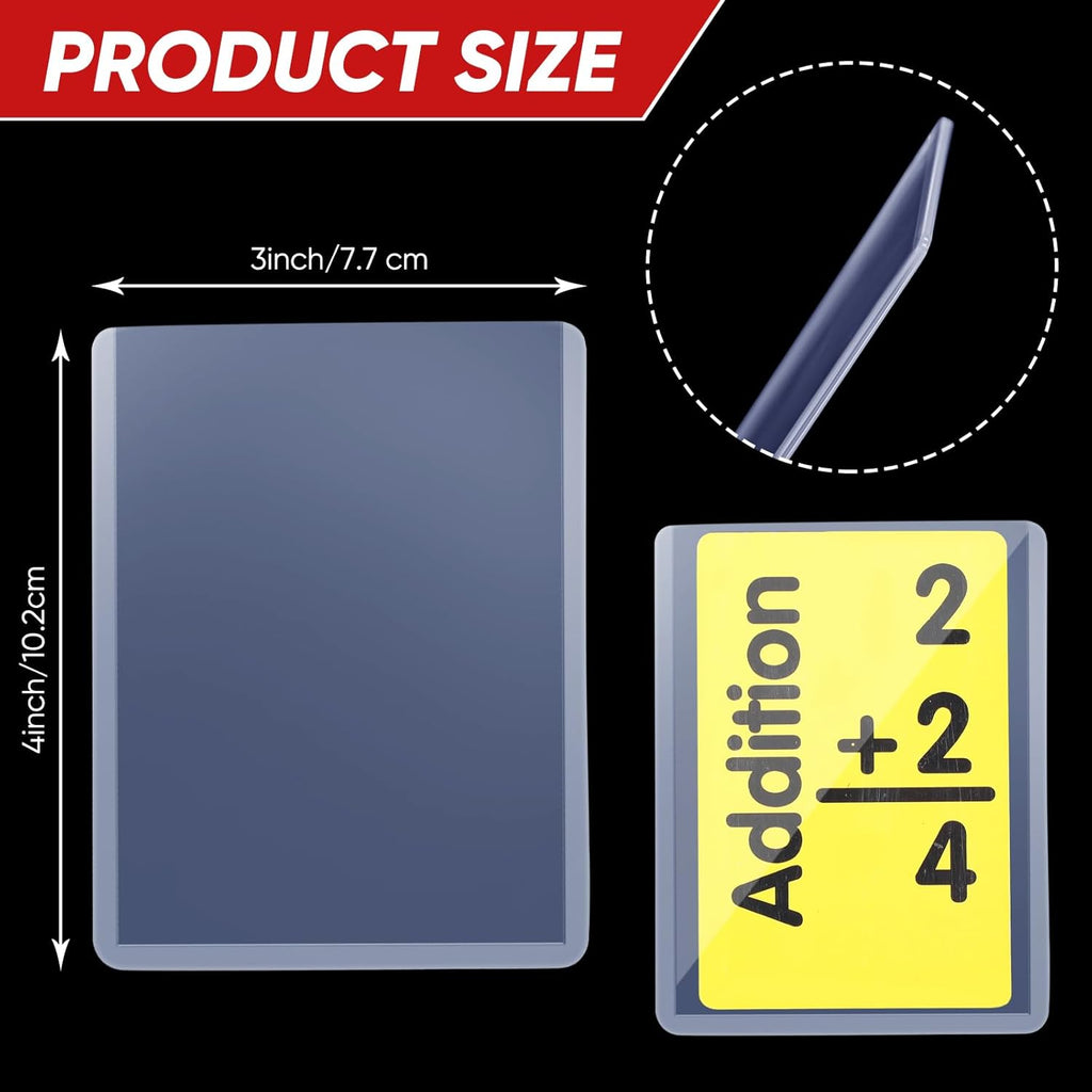 400 Pieces Clear 3 x 4 Inches Hard Plastic Card Protector Card Holder H50092
