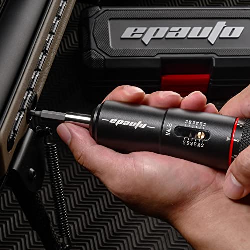 Black 10 to 65 inch-pound Torque Screwdriver Wrench with 10 Bits Set E1580