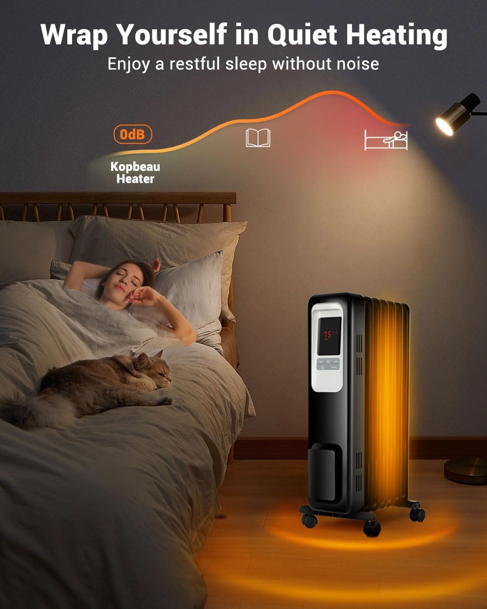 1500W Oil Filled Radiator Heater with Remote N694