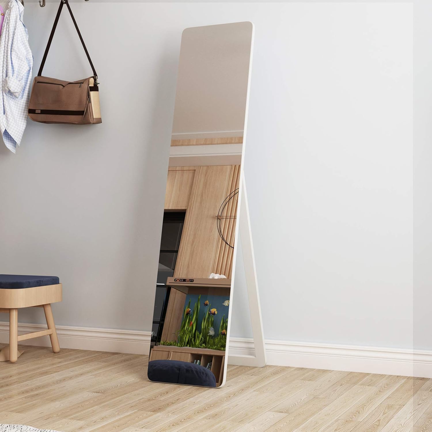 Full Length Mirror 63 inch x 14.6 inch with Floor Stand Y15153