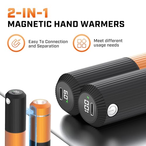 Rechargeable Hand Warmer, 2 Pack 10000mAh Power Bank Electric Hand Heater U4530