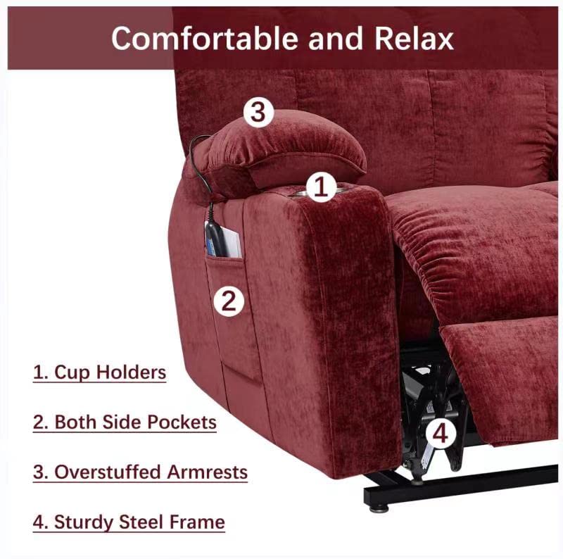 Electric Power Lift Recliner Oversize Chair Fabric U668021