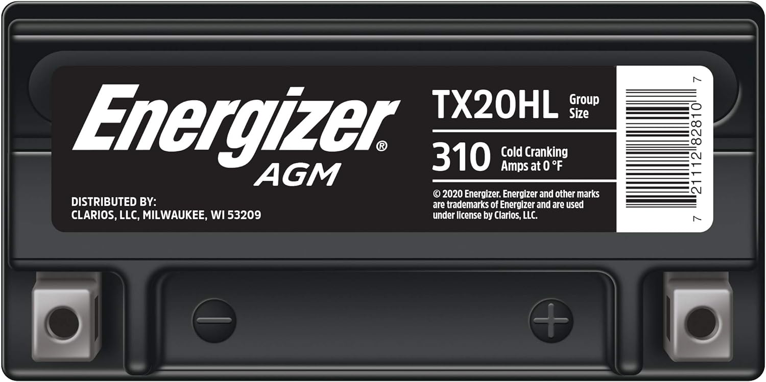 12V AGM Motorcycle Battery, 310 Cold Cranking Amps, 18 Ahr D1490