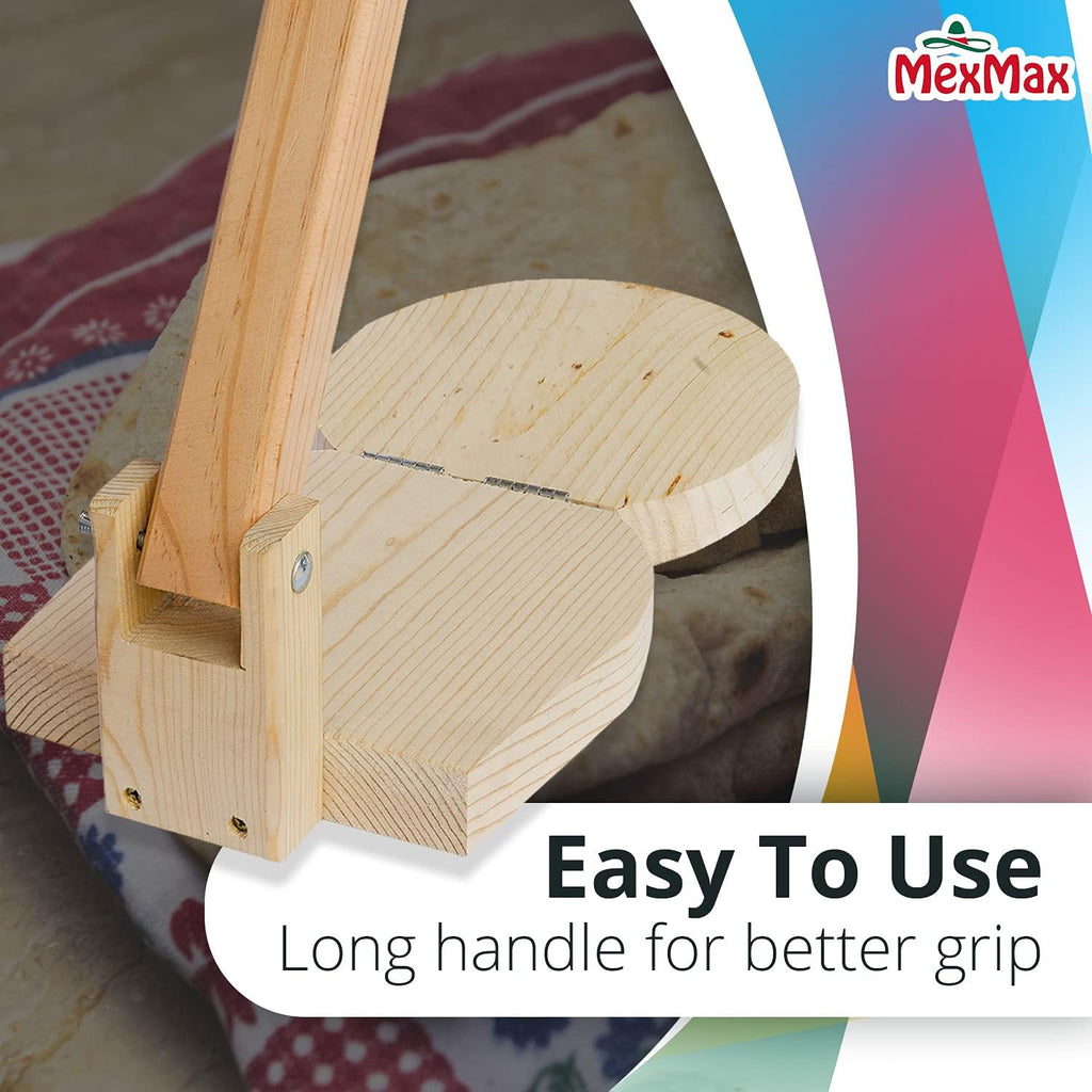 9 Inch Wooden Tortilla Presser F447896