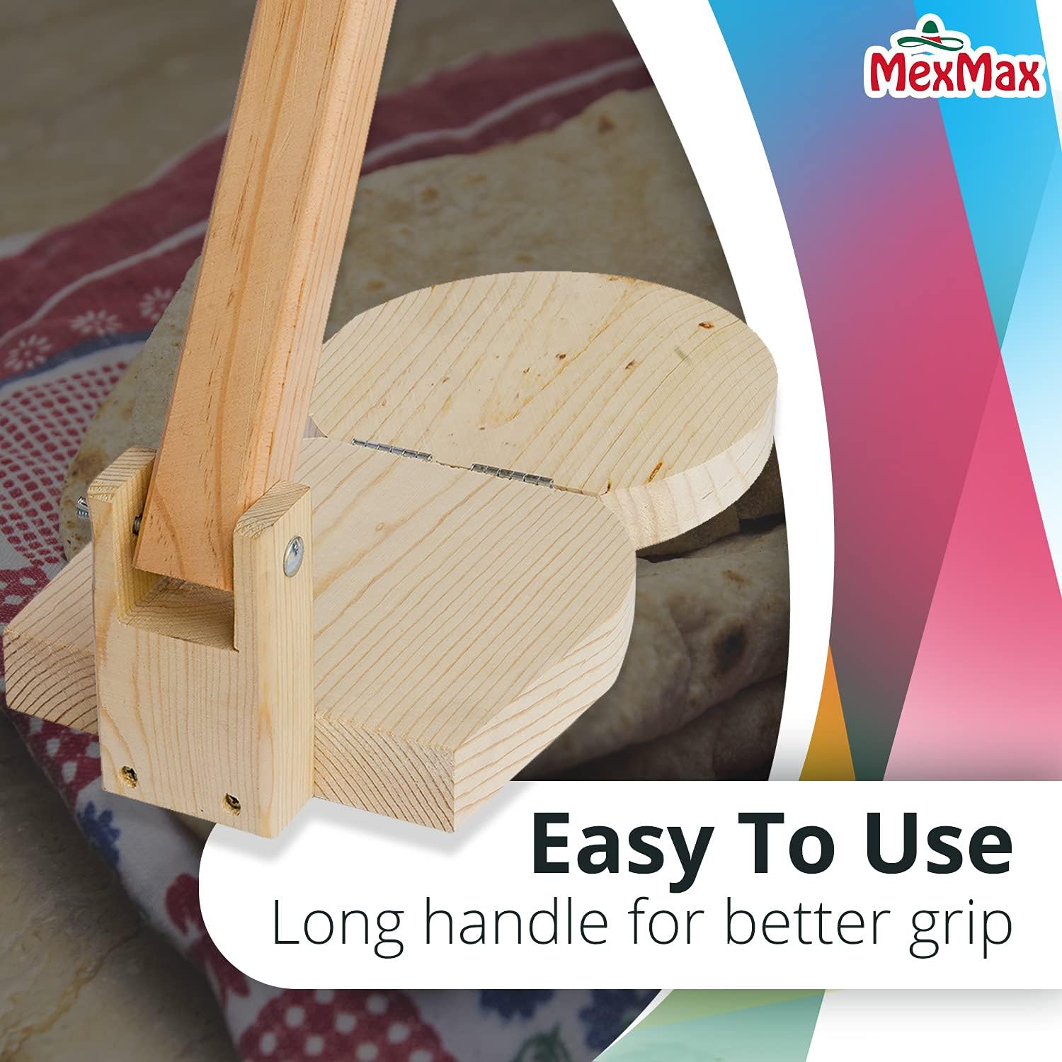 9 Inch Wooden Tortilla Presser F447896