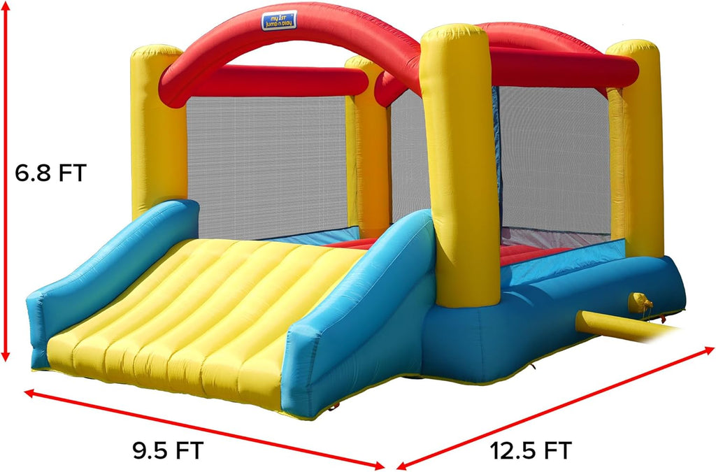 12.5' x 9.5' x 6.8' Inflatable Bounce House with Air Blower P52747