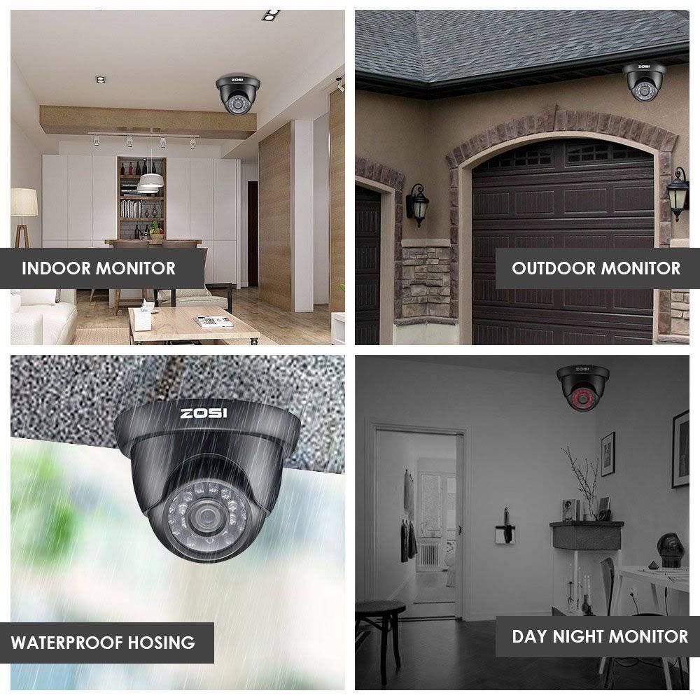 4 Pack 1/3 1000TVL 960H Security Surveillance CCTV Camera Kit U60961