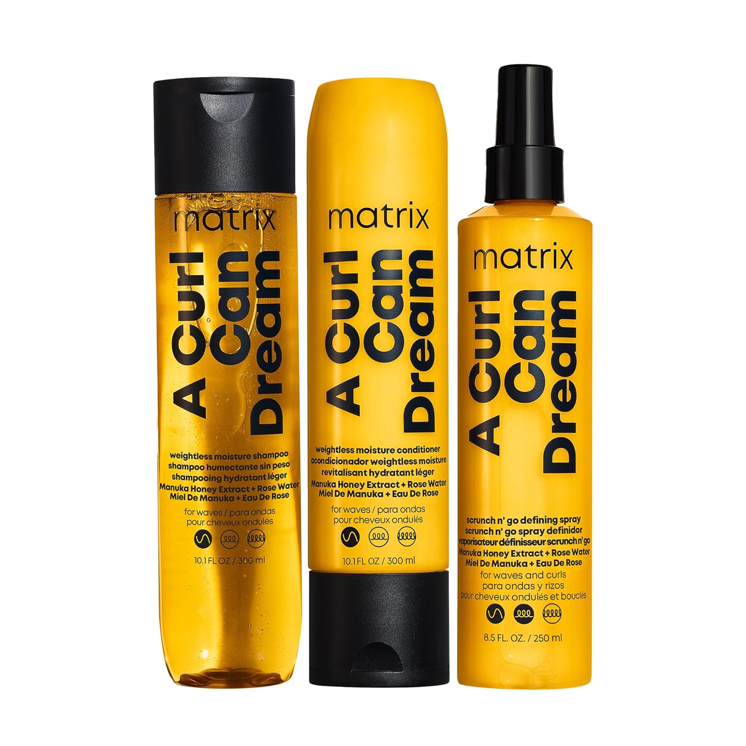 Weightless Moisture Shampoo, Conditioner and Spray Set T73044