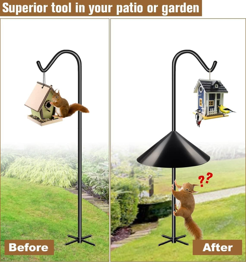 14 Inch Wide Squirrel Baffle for Bird Feeder Pole, PP Squirrel Proof Baffle (2 Pack) E4219