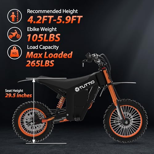 14"/12" Fat Tire 2000W Electric Dirt Bike with 48V 21AH Battery D9970