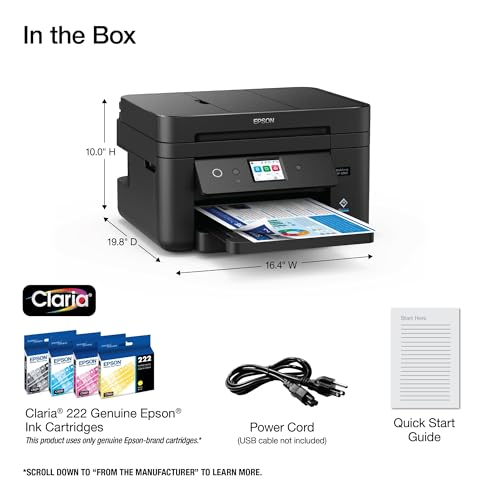 Wireless All-in-One Printer with Scan, Copy, Fax, Auto Document Feeder, Automatic 2-Sided Printing, Black H80027