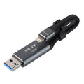 64GB USB 3.0 OTG Flash Drive Metal Gray Y58578