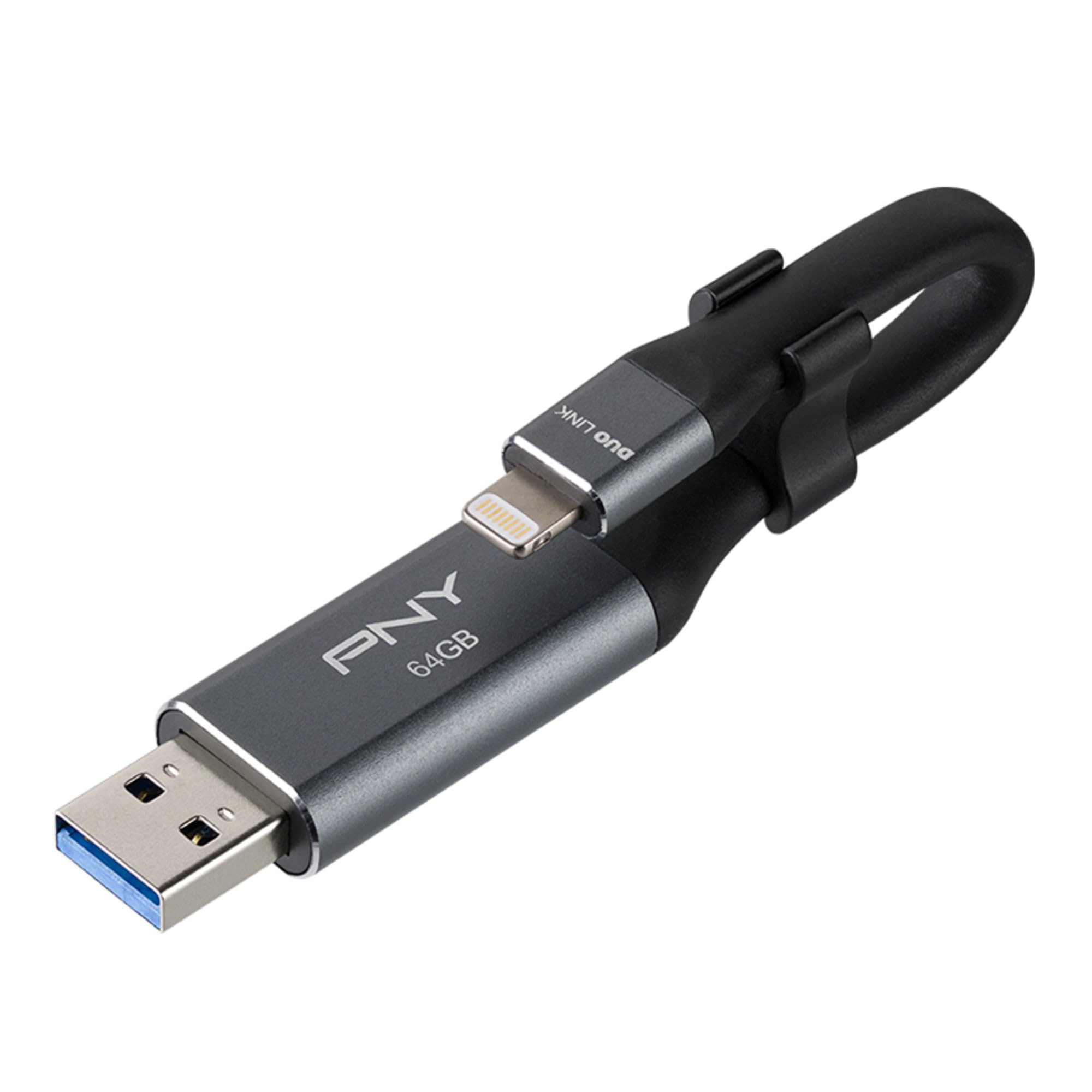 64GB USB 3.0 OTG Flash Drive Metal Gray Y58578