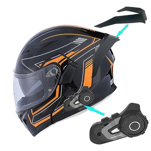 Modular Full Face Helmet Flip up Dual Visor J676