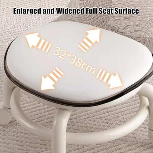 Grey Acrylic Swivel Stool with Backrest and Caster Wheels M71246