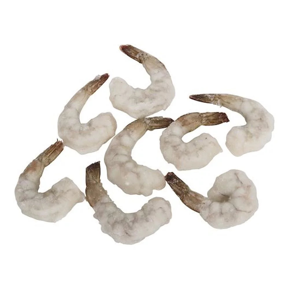 2 Pound IQF Peeled Raw Deveined Tail On White Shrimp O645