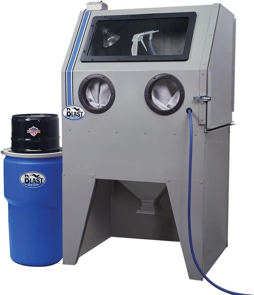 Sandblast Sandblasting Cabinet with HEPA Vacuum, 34"W x 28"D x 28"H Work Area D457