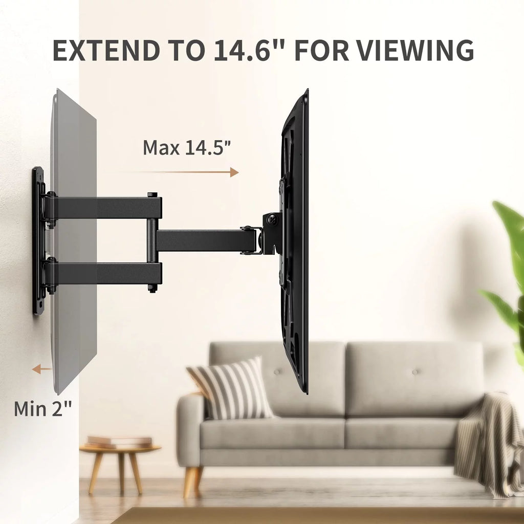 Full Motion TV Wall Mount for 13-39 inch TVs with 360° Rotation Articulating Swivel Extension Arms and Tilt, 200x200mm C928
