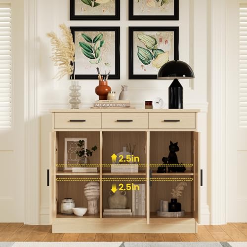 Oak Buffet Cabinet with 3 Drawers & 3 Doors I72167
