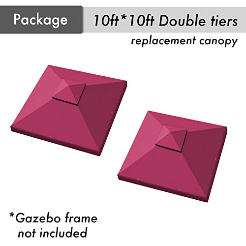10x10 FT Grey Double Tiered Canopy Top R801403