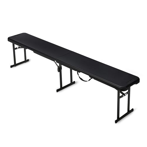 6ft White Folding Bench with Carrying Handle E7436